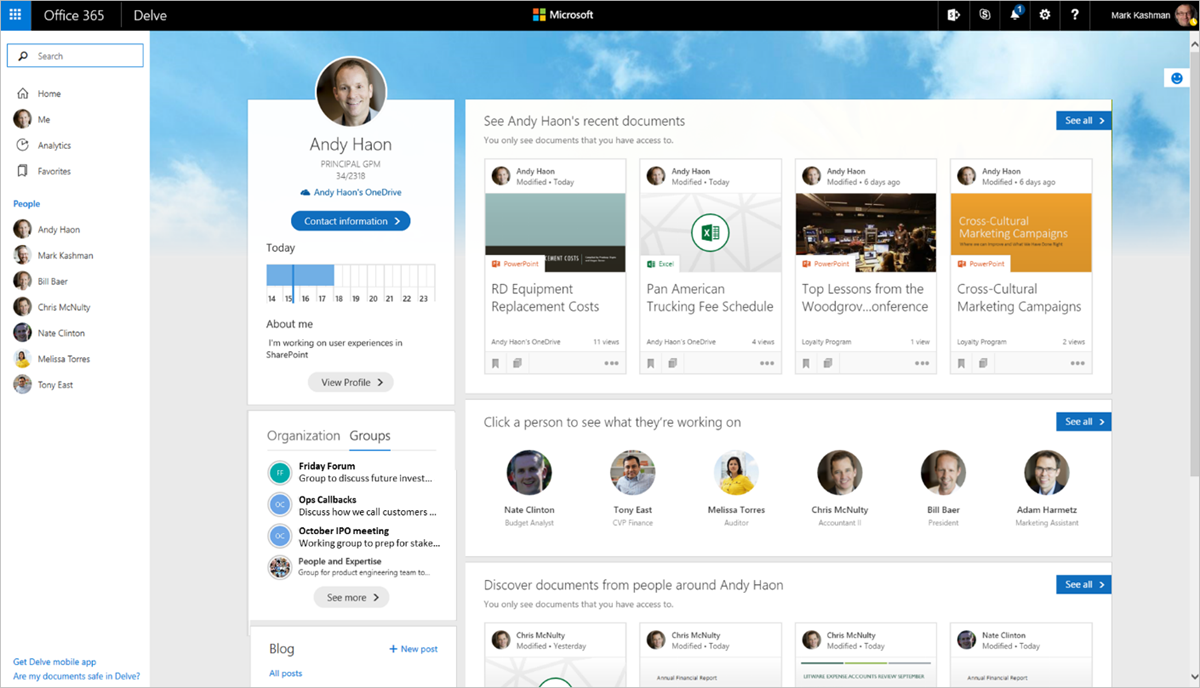 Office 365 Updated People Experience